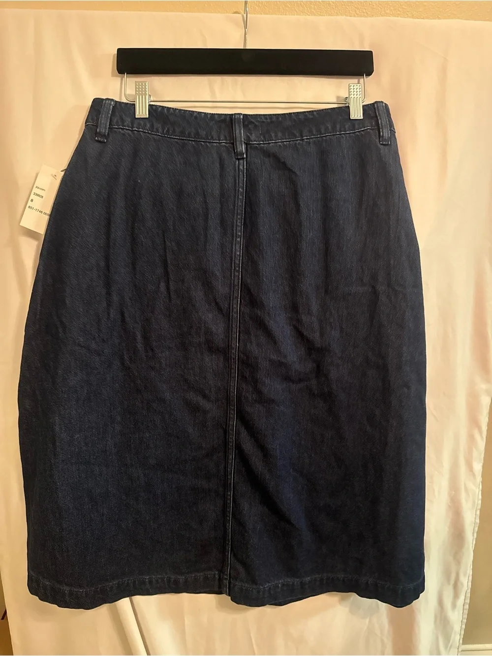 Liz Claiborne Denim Skirt A-Line Dark Wash Size 8 NWT
